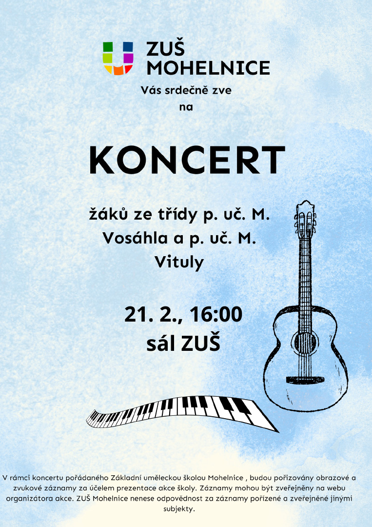 Koncert žáků M. Vosáhla a M. Vituly