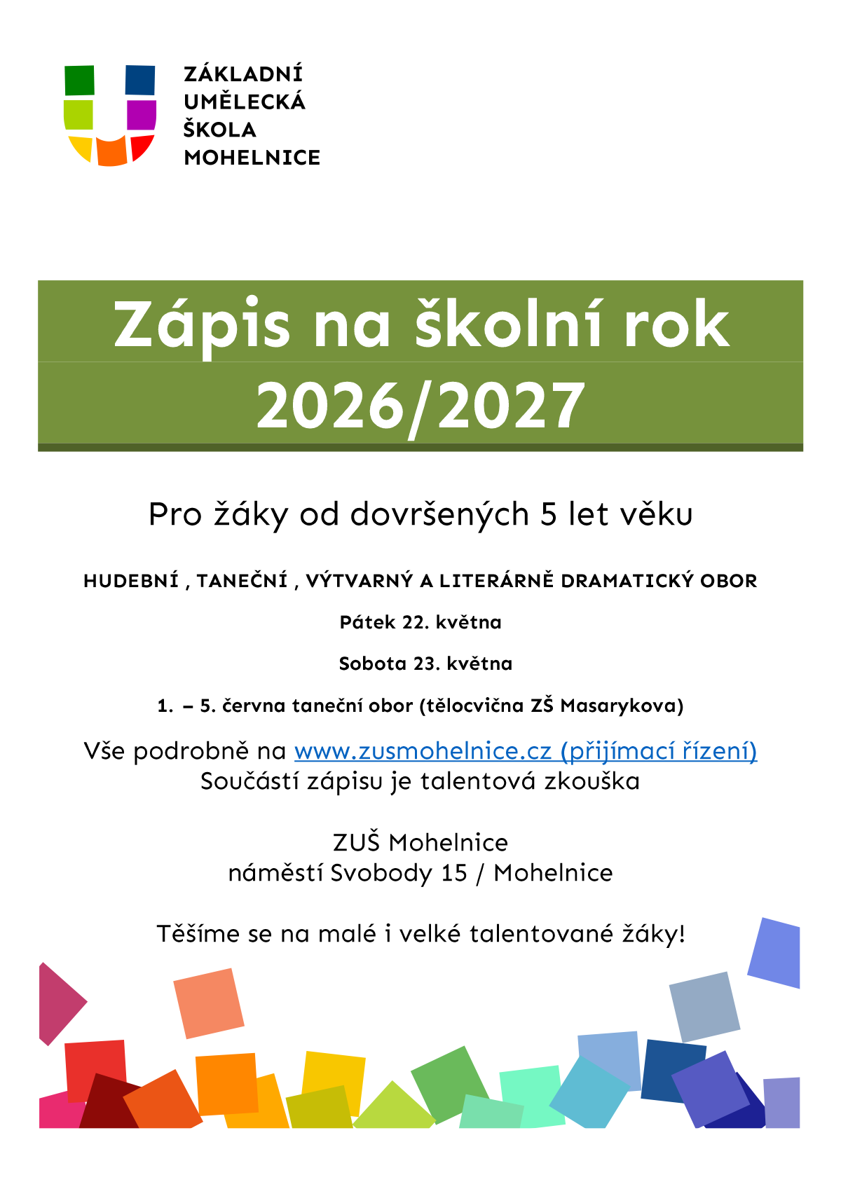 Zápis na školní rok 2026/2027