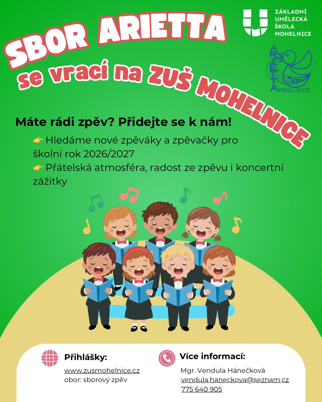 Zpíváte rádi? Přidejte se do Arietty!